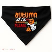 Autumn Leaves And Pumpkins Please USA-Made Doggie Bandana thumb 0