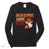 Autumn Leaves And Pumpkins Please Long Sleeve Shirt thumb 0