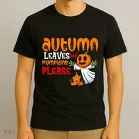 Autumn Leaves And Pumpkins Please T-Shirt thumb 3