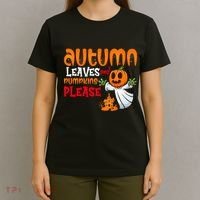 Autumn Leaves And Pumpkins Please T-Shirt thumb 4