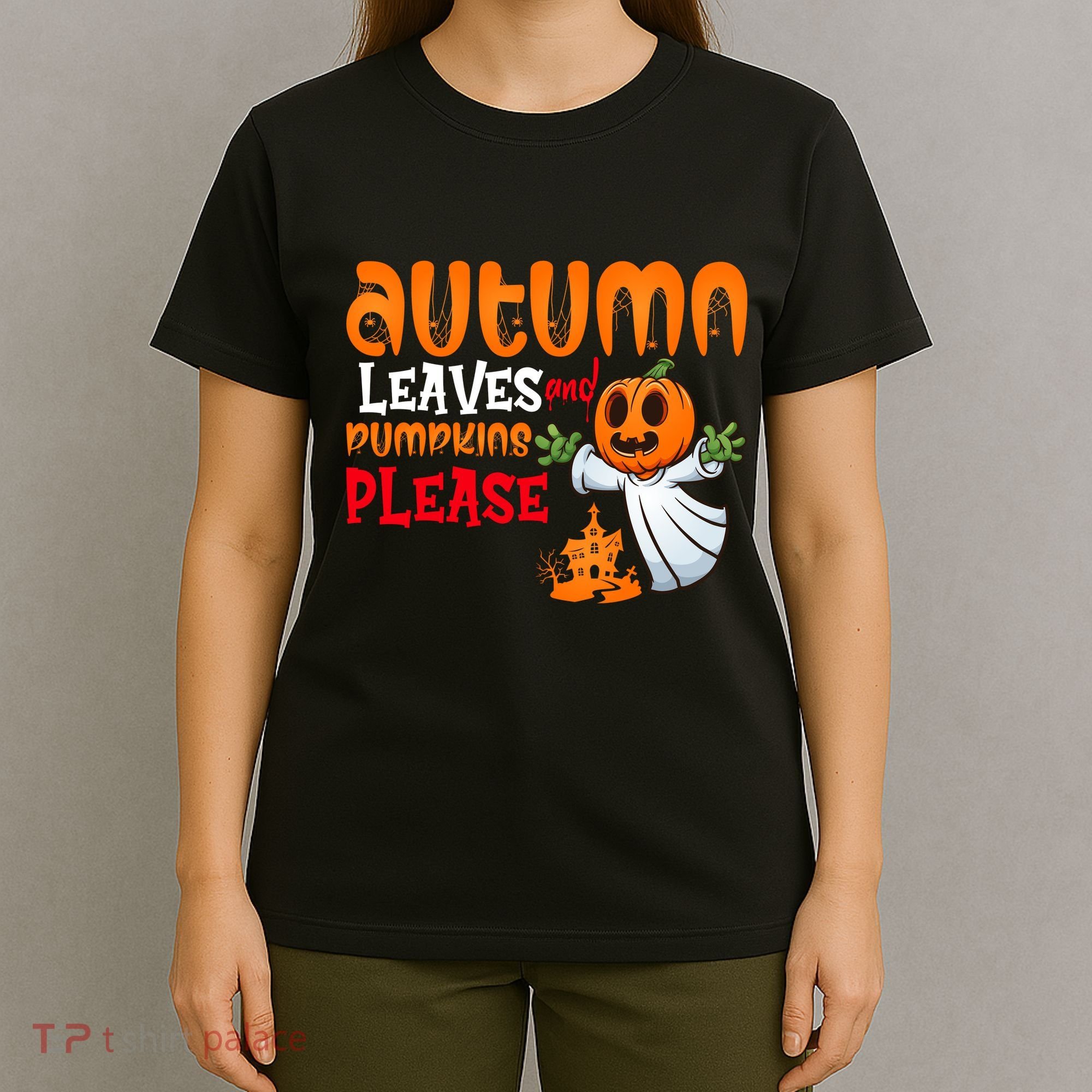 Autumn Leaves And Pumpkins Please T-Shirt