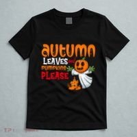 Autumn Leaves And Pumpkins Please T-Shirt thumb 5