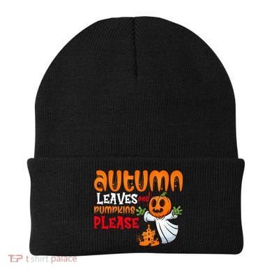 Autumn Leaves And Pumpkins Please Beanie