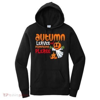Autumn Leaves And Pumpkins Please Women's Hoodie