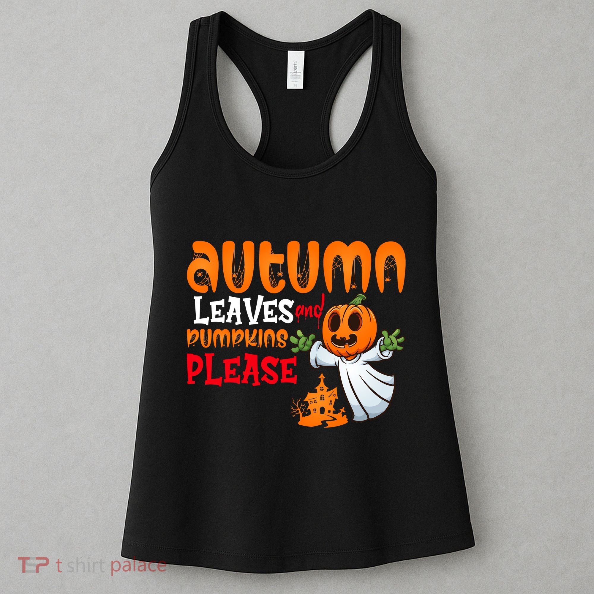 Autumn Leaves And Pumpkins Please Women's Tank Top
