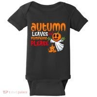 Autumn Leaves And Pumpkins Please Baby Bodysuit thumb 0