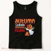 Autumn Leaves And Pumpkins Please Tank Top thumb 2