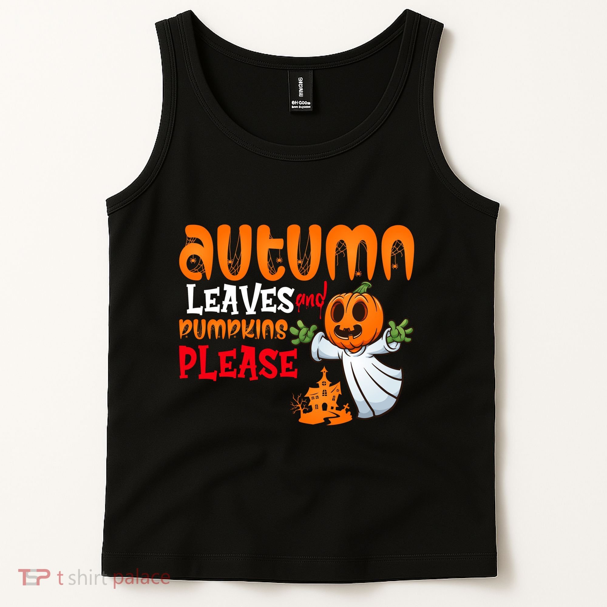 Autumn Leaves And Pumpkins Please Tank Top