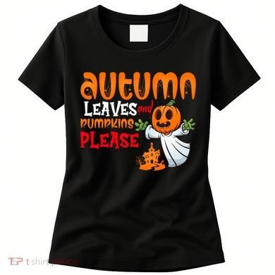 Autumn Leaves And Pumpkins Please Women's T-Shirt
