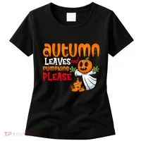 Autumn Leaves And Pumpkins Please Women's T-Shirt thumb 0