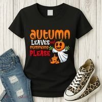 Autumn Leaves And Pumpkins Please Women's T-Shirt thumb 3
