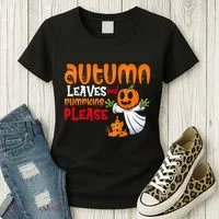 Autumn Leaves And Pumpkins Please Women's T-Shirt thumb 3
