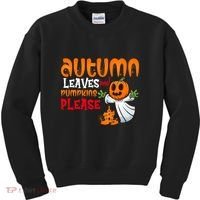 Autumn Leaves And Pumpkins Please Kids Sweatshirt thumb 0