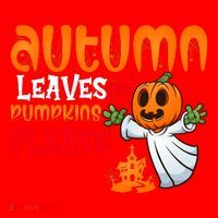 Autumn Leaves And Pumpkins Please Santa Hat thumb 1