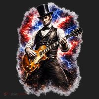Abraham Lincoln Abe Lincoln Playing Guitar Women's Sweatshirt thumb 2