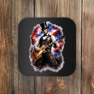Abraham Lincoln Abe Lincoln Playing Guitar Coaster