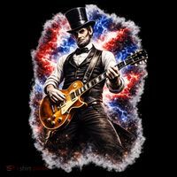 Abraham Lincoln Abe Lincoln Playing Guitar Coaster thumb 2