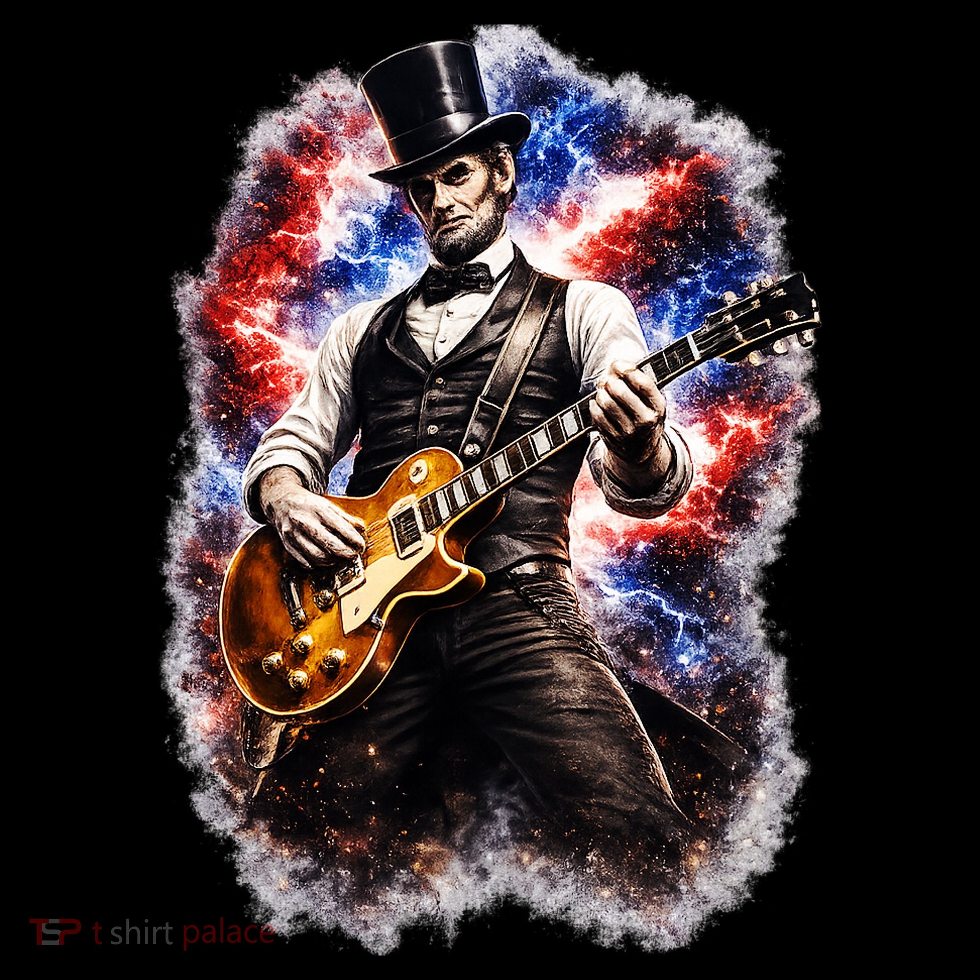 Abraham Lincoln Abe Lincoln Playing Guitar Coaster