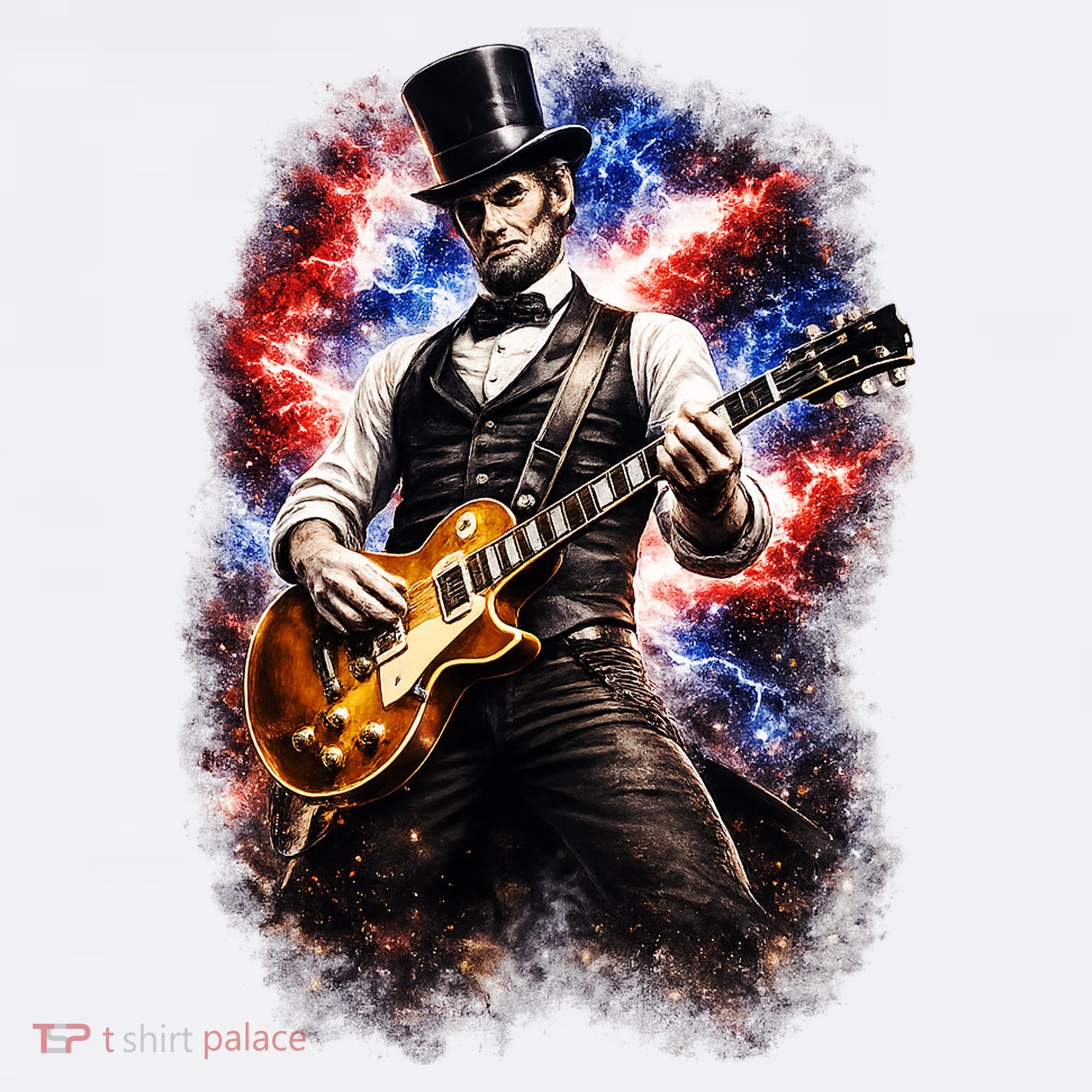 Abraham Lincoln Abe Lincoln Playing Guitar Doggie Tank