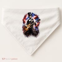 Abraham Lincoln Abe Lincoln Playing Guitar USA-Made Doggie Bandana thumb 0