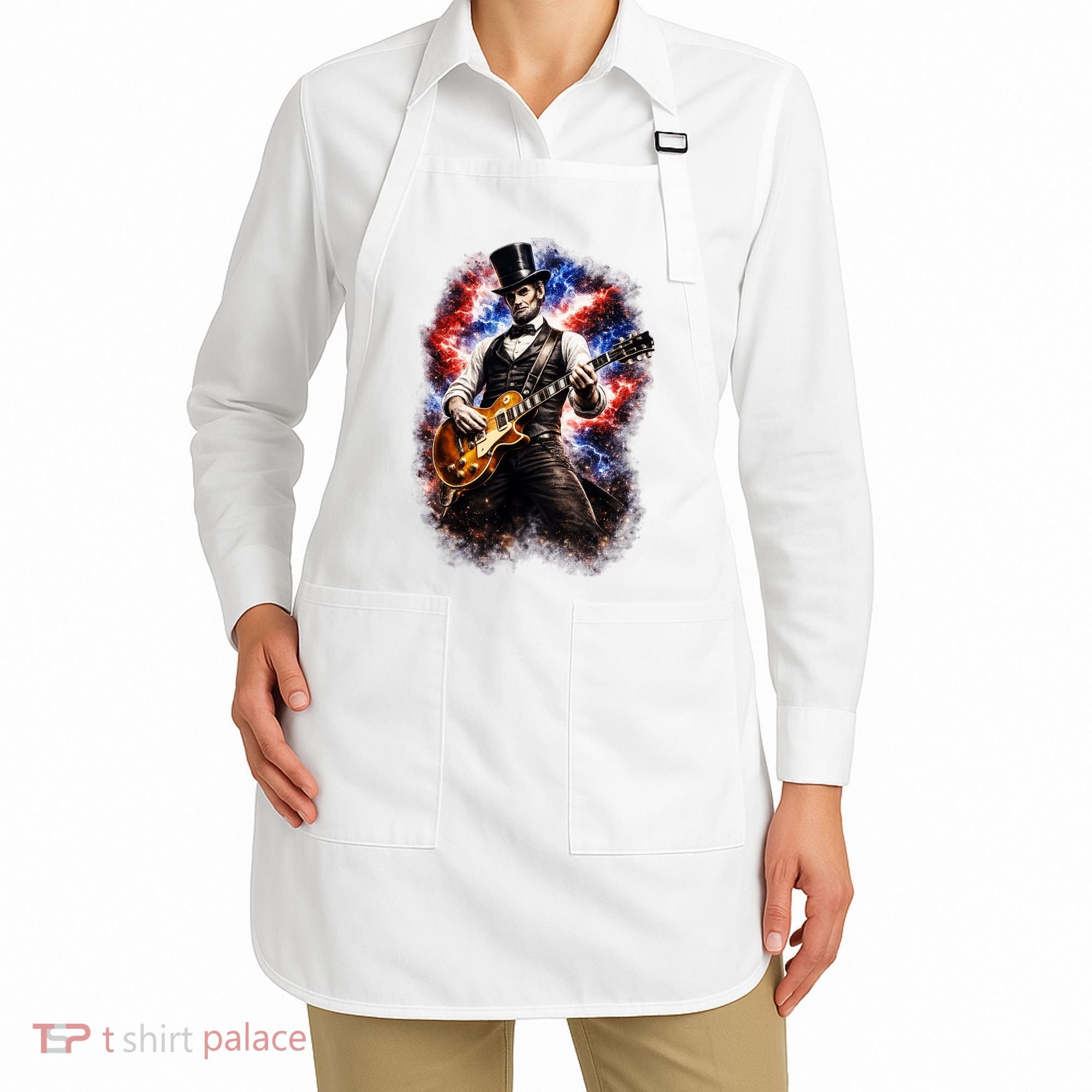 Abraham Lincoln Abe Lincoln Playing Guitar Apron