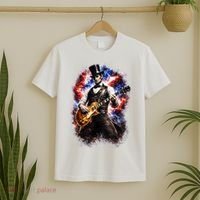 Abraham Lincoln Abe Lincoln Playing Guitar T-Shirt thumb 2