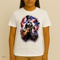 Abraham Lincoln Abe Lincoln Playing Guitar T-Shirt thumb 4