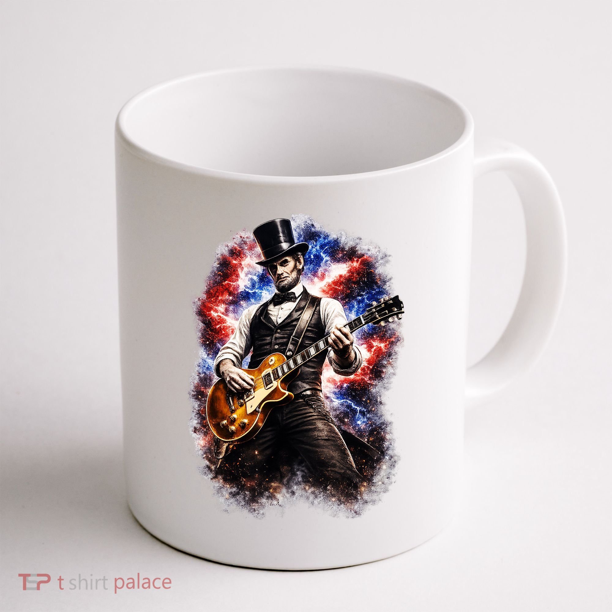 Abraham Lincoln Abe Lincoln Playing Guitar Coffee Mug