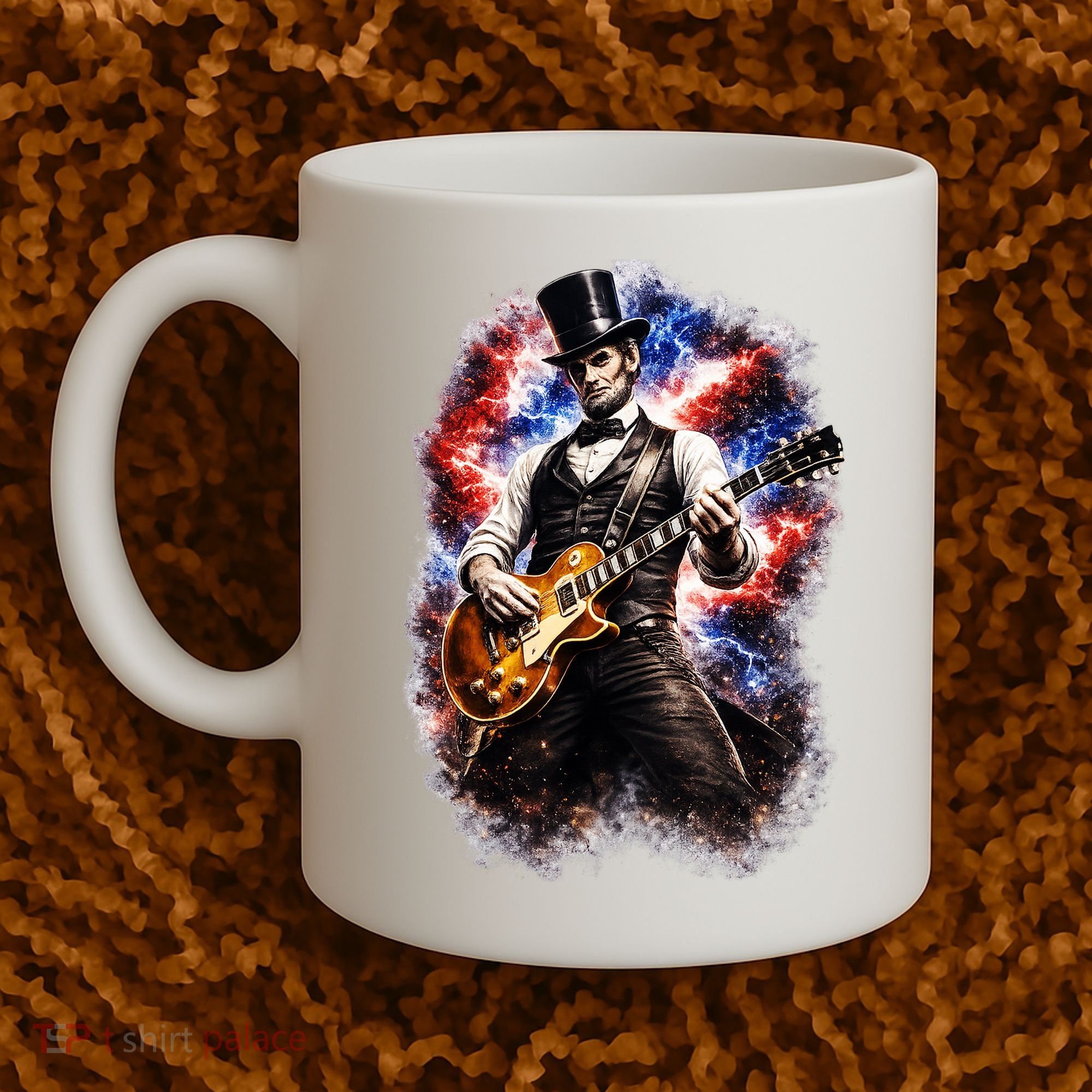 Abraham Lincoln Abe Lincoln Playing Guitar Coffee Mug