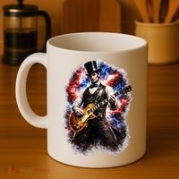 Abraham Lincoln Abe Lincoln Playing Guitar Coffee Mug thumb 4