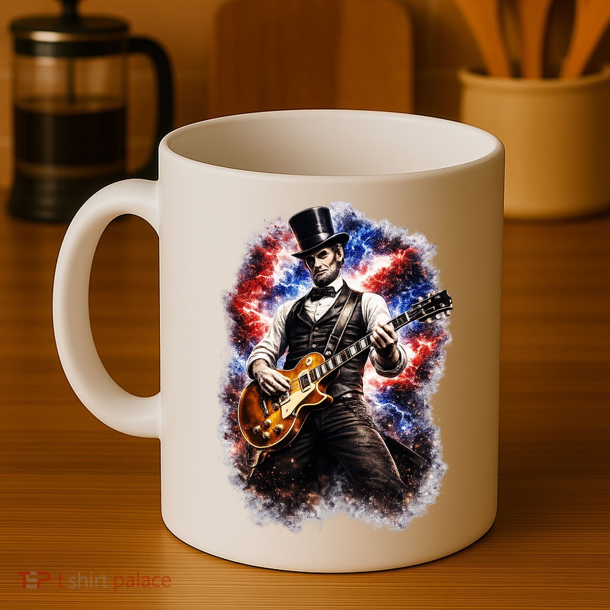 Abraham Lincoln Abe Lincoln Playing Guitar Coffee Mug