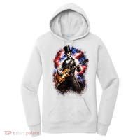 Abraham Lincoln Abe Lincoln Playing Guitar Women's Hoodie thumb 0
