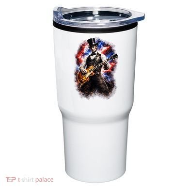 Abraham Lincoln Abe Lincoln Playing Guitar Tumbler