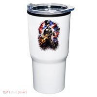 Abraham Lincoln Abe Lincoln Playing Guitar Tumbler thumb 0