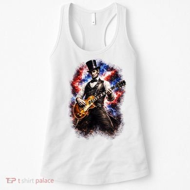 Abraham Lincoln Abe Lincoln Playing Guitar Women's Tank Top
