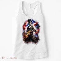 Abraham Lincoln Abe Lincoln Playing Guitar Women's Tank Top thumb 0