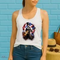 Abraham Lincoln Abe Lincoln Playing Guitar Women's Tank Top thumb 2