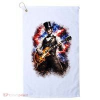 Abraham Lincoln Abe Lincoln Playing Guitar Golf Towel thumb 0