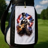Abraham Lincoln Abe Lincoln Playing Guitar Golf Towel thumb 2