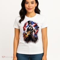 Abraham Lincoln Abe Lincoln Playing Guitar Women's T-Shirt thumb 4