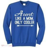 Aunt Like A Mom Only Cooler Cool Cute Funny Auntie Gift Sweatshirt thumb 0