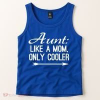 Aunt Like A Mom Only Cooler Cool Cute Funny Auntie Gift Tank Top thumb 2