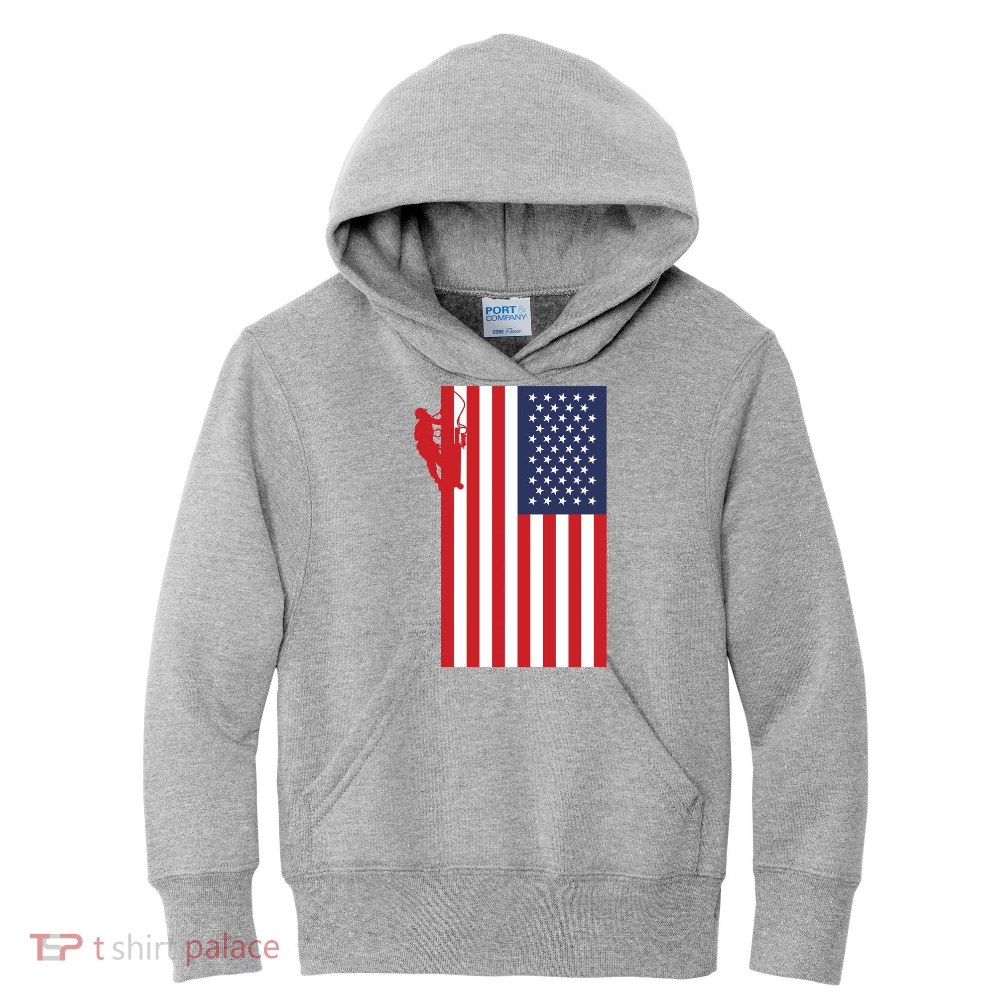 American Lineman Kids Hoodie