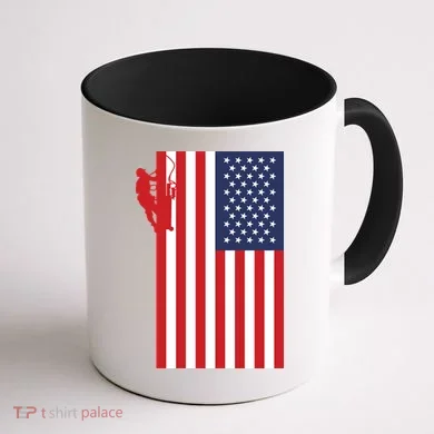 American Lineman Coffee Mug back
