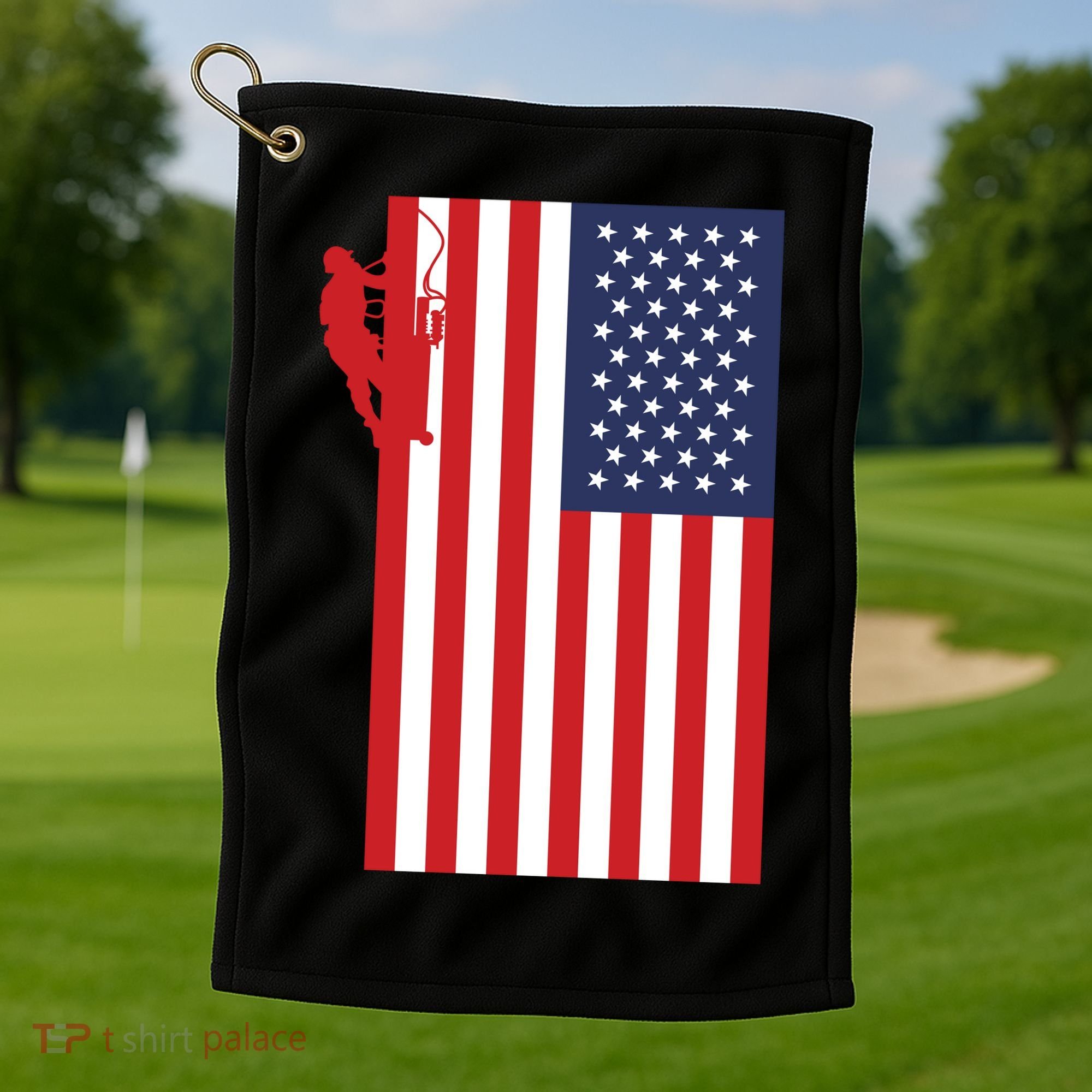 American Lineman Golf Towel
