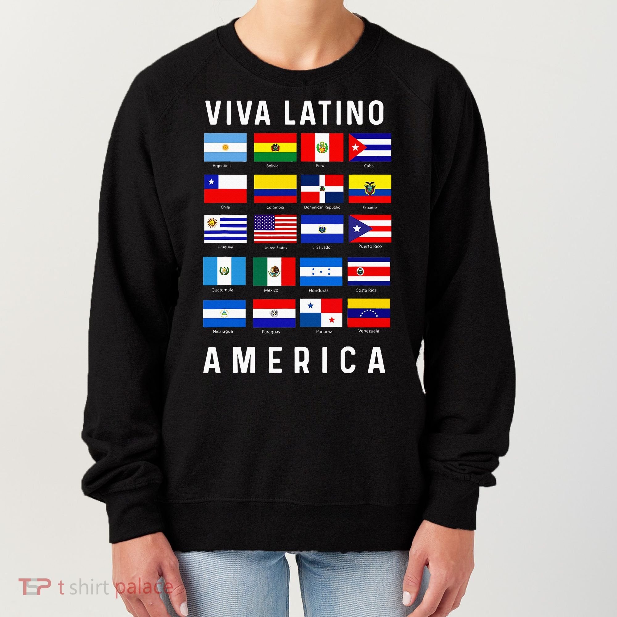 All Latin American Flags Countries Viva Latino America Women's Sweatshirt