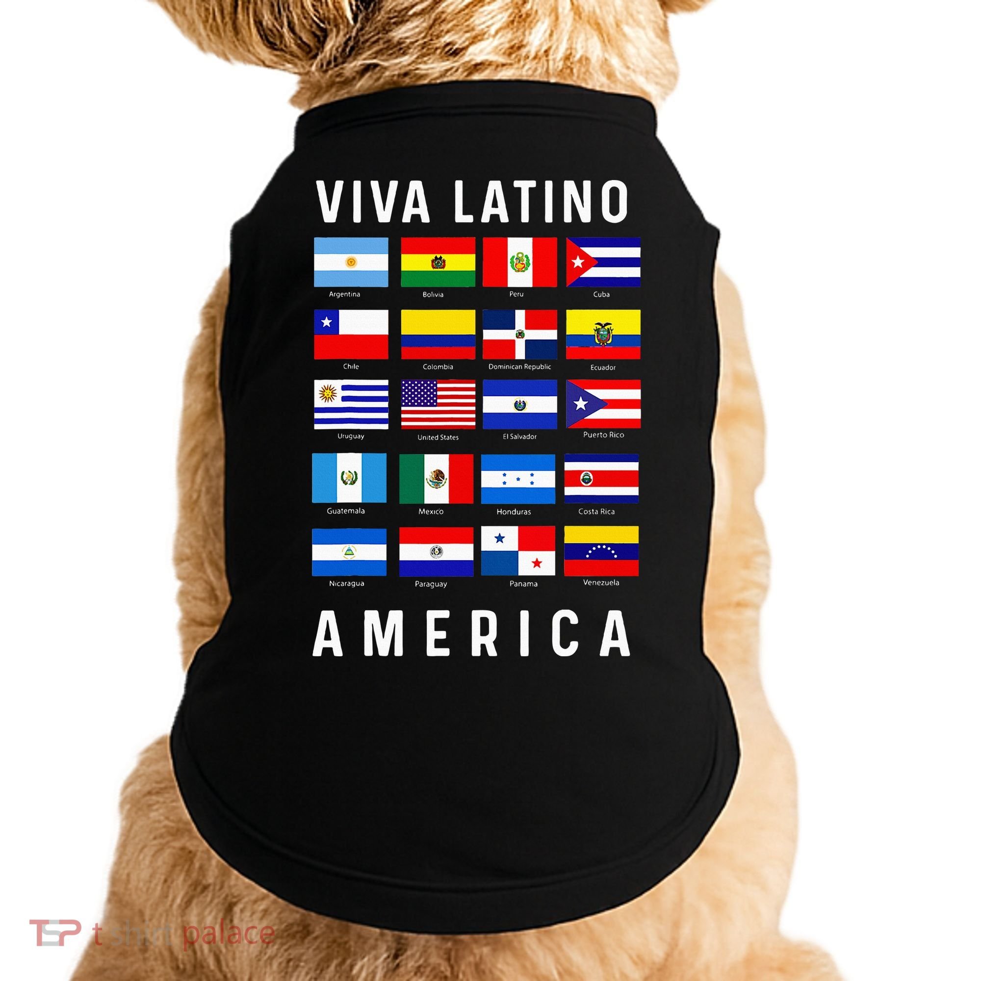 All Latin American Flags Countries Viva Latino America Doggie Tank