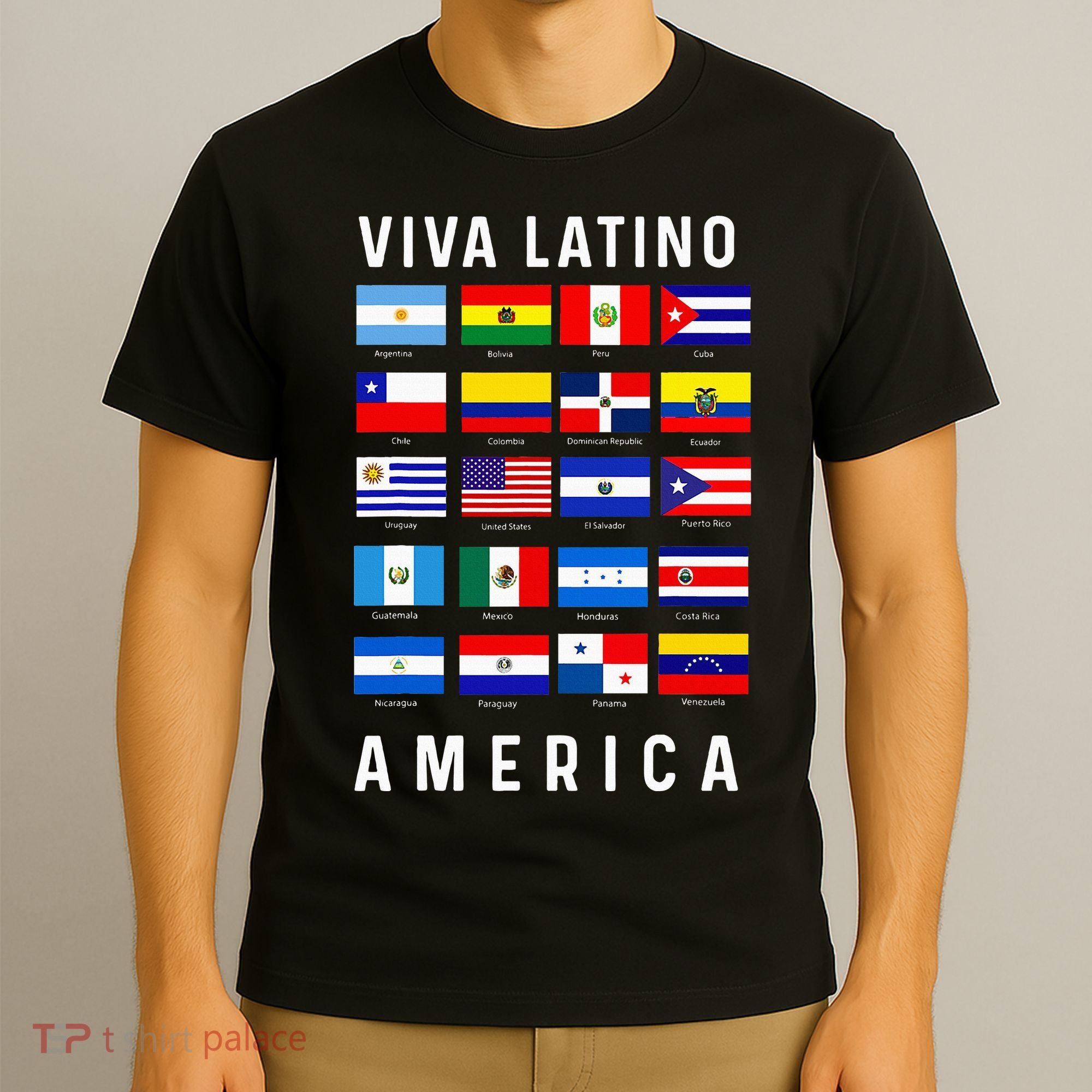 All Latin American Flags Countries Viva Latino America T-Shirt