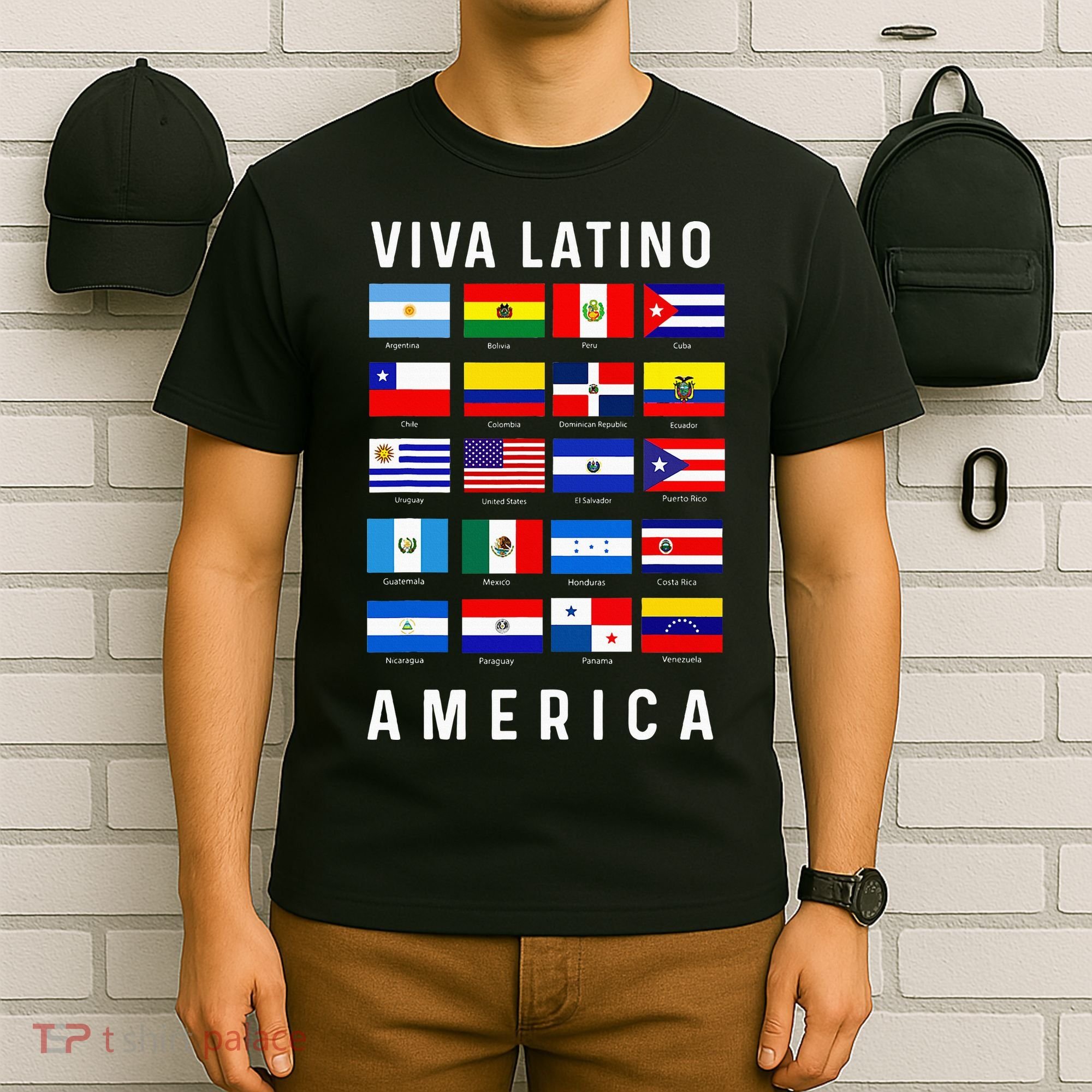 All Latin American Flags Countries Viva Latino America T-Shirt