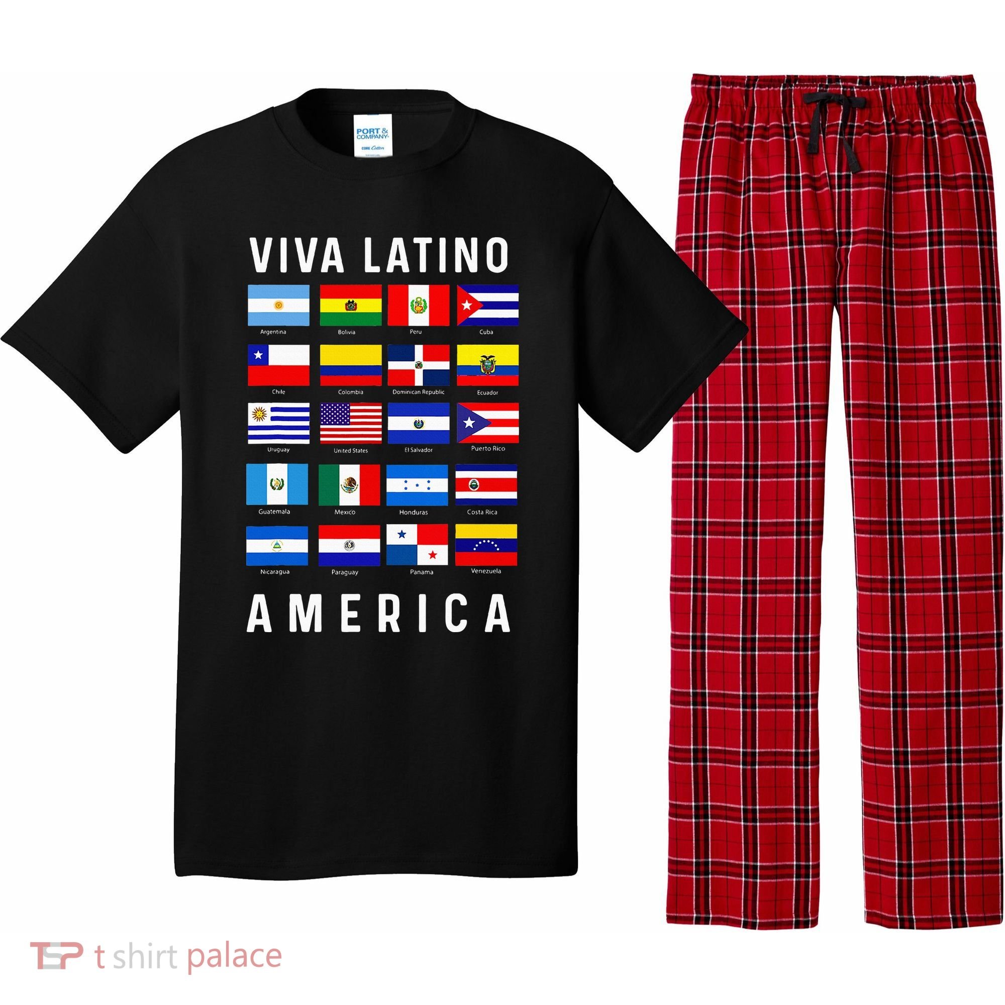All Latin American Flags Countries Viva Latino America Pajama Set